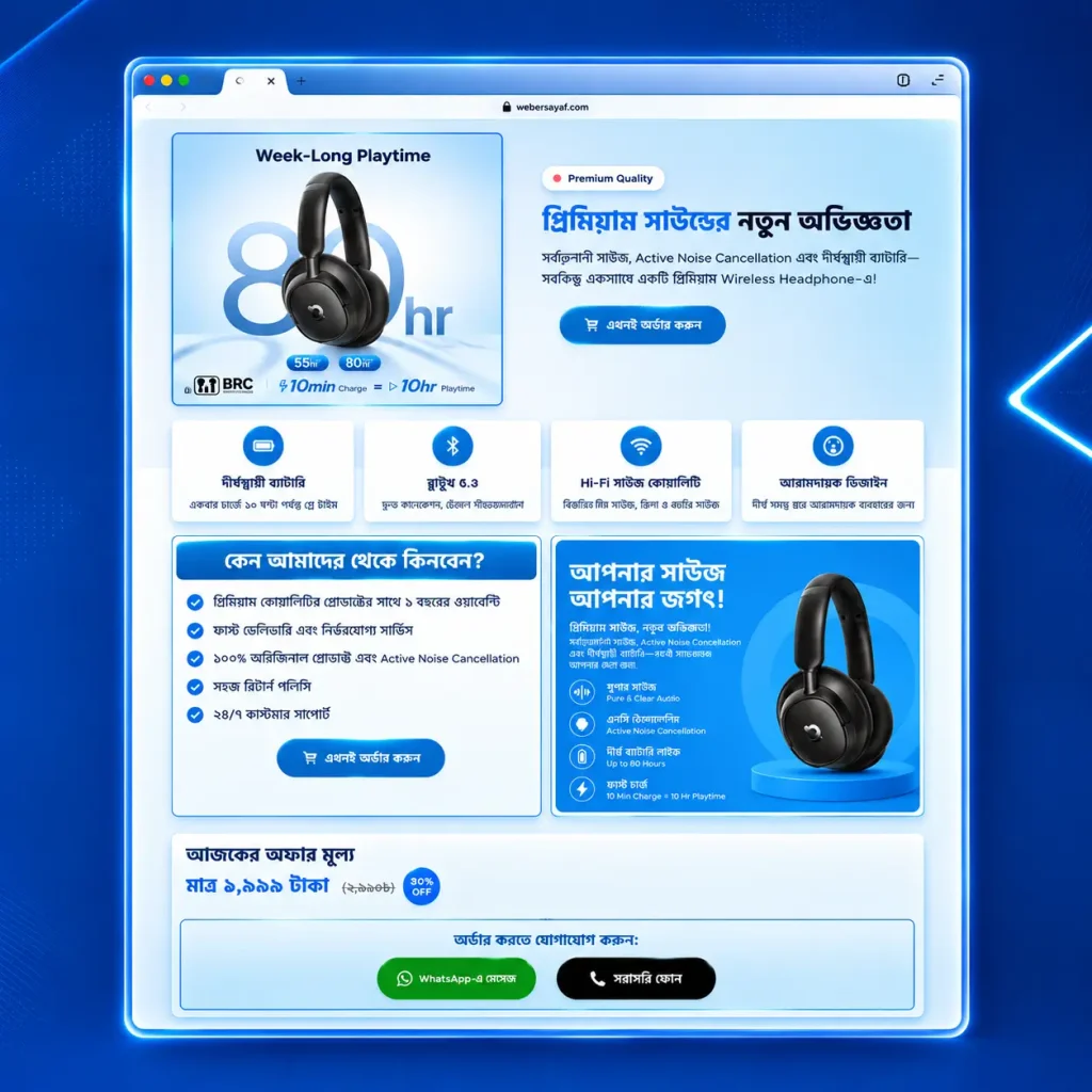 ওয়্যারলেস হেডফোন